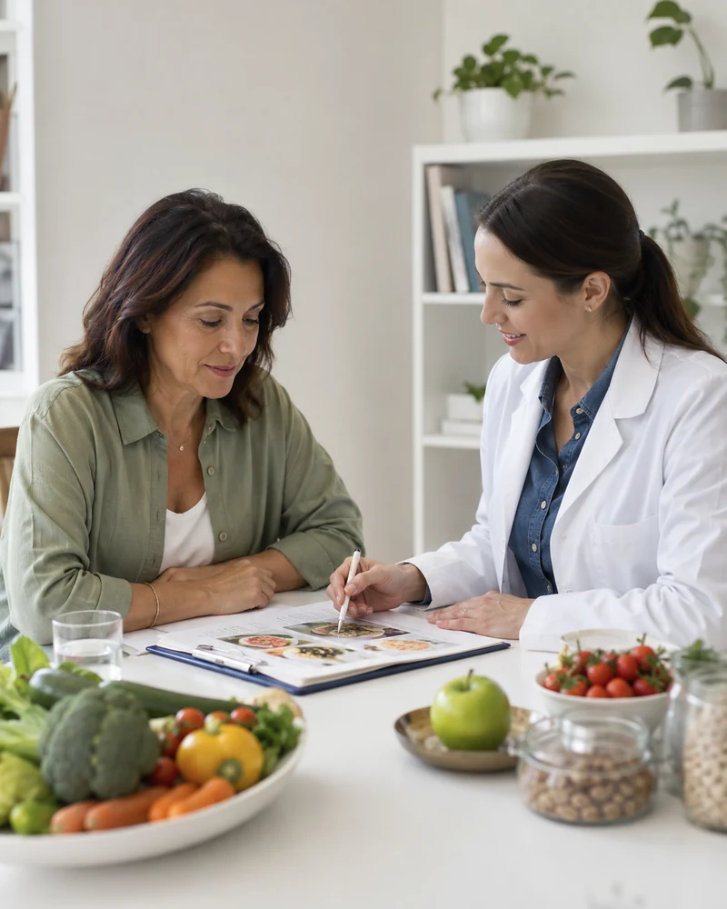 Persona durante una consulenza per un percorso nutrizionale personalizzato