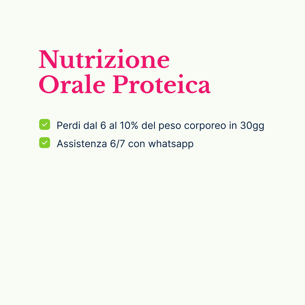Nutrizione Orale Proteica