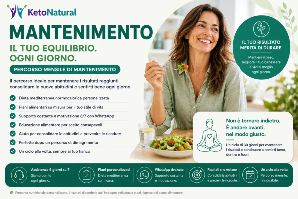 Mantenimento Ketonatural - percorso nutrizionale personalizzato